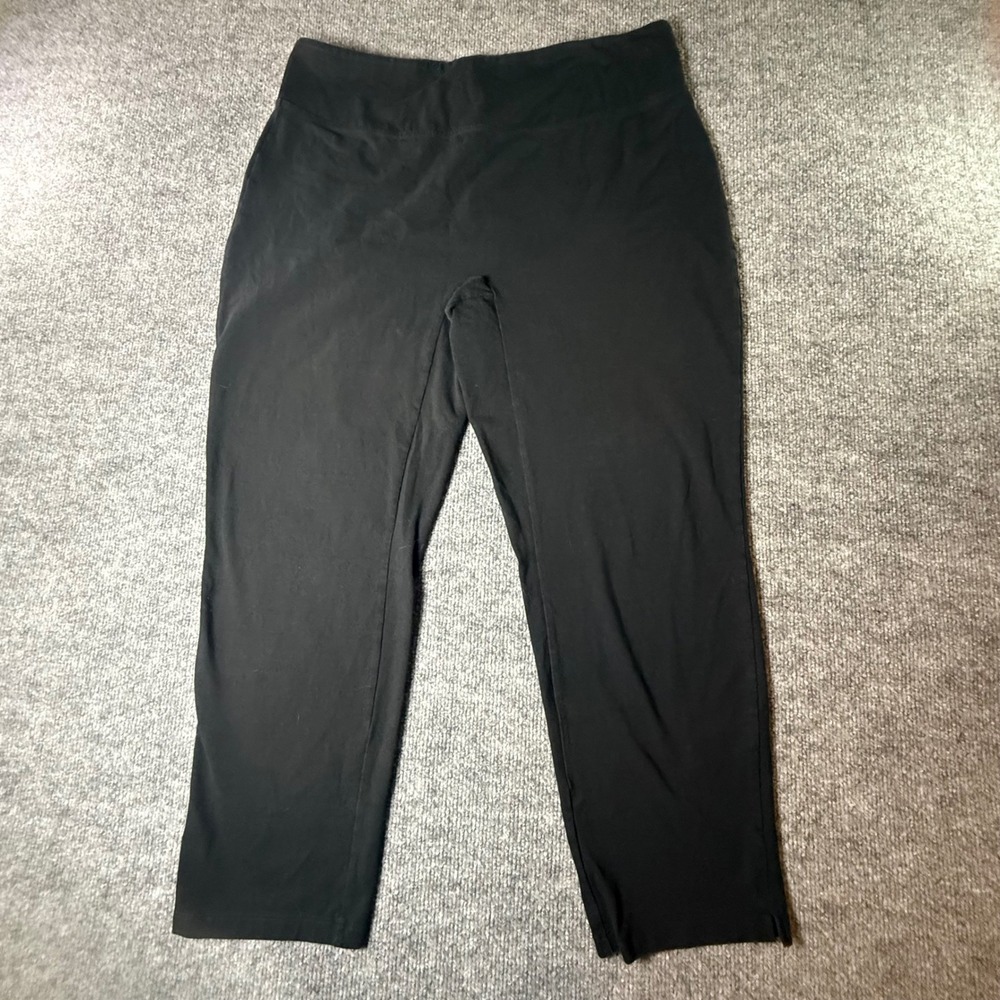 Women with Control Black Pull On Stretch Pants Size‎ 1X casual lounge